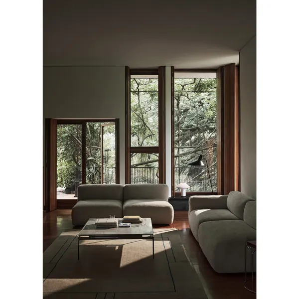 Set LN13 Coffee Table Bianco Carrara/Dark Chrome