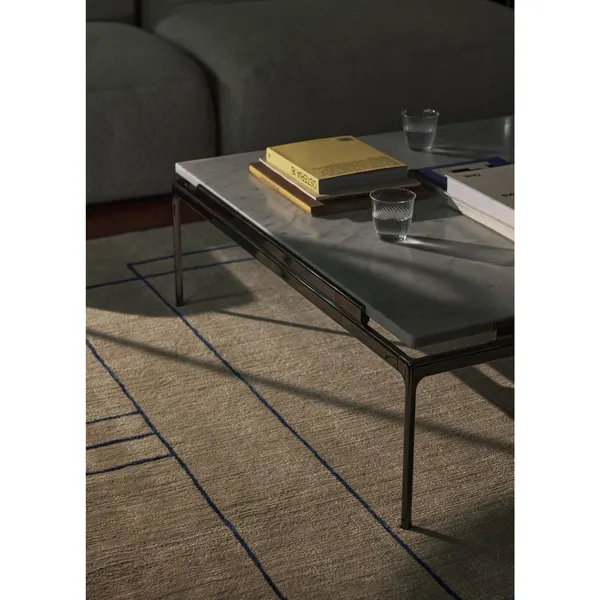 Set LN13 Coffee Table Bianco Carrara/Dark Chrome