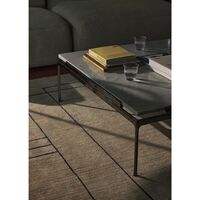 Set LN13 Salontafel Bianco Carrara/donker Chroom