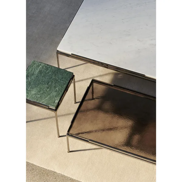 Sett LN13 Couchtisch Rauchglas/ Chrom