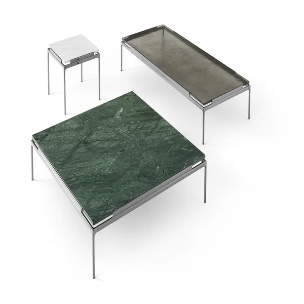 Set LN13 Coffee Table Verde Guatemala/Dark Chrome