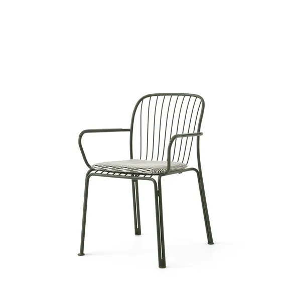 Thorvald SC95 Dining Chair With Armrests Bronze Green