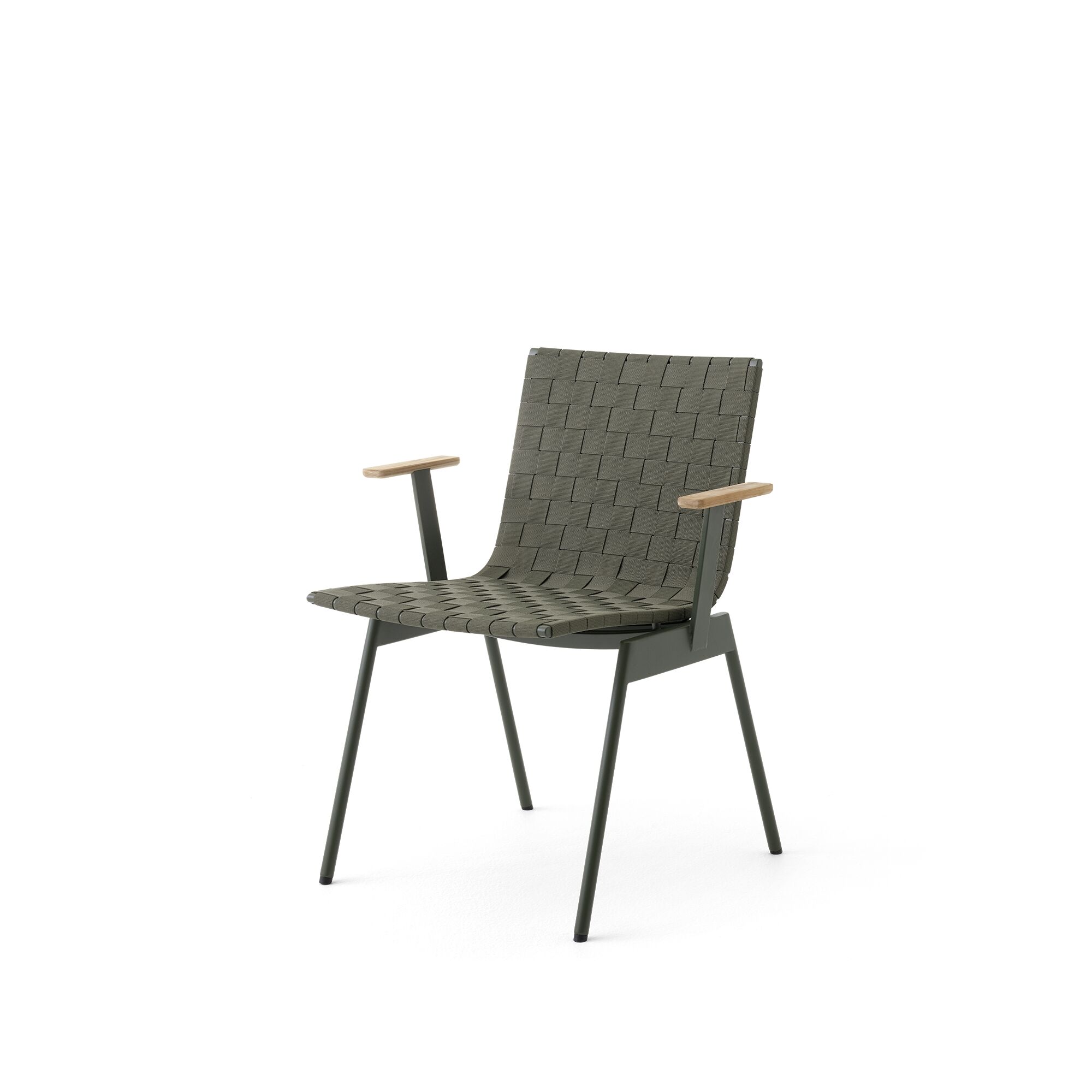 Ville AV34 Chaise D'extérieur avec Accoudoirs Bronze Vert