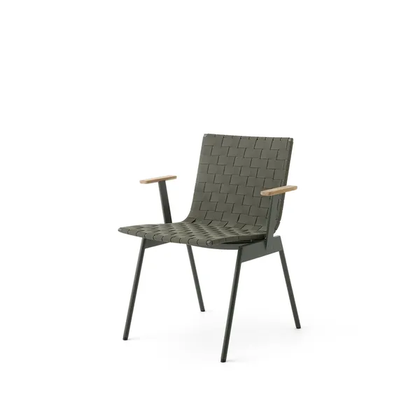 Ville AV34 Outdoor Chair With Armrests Bronze Green