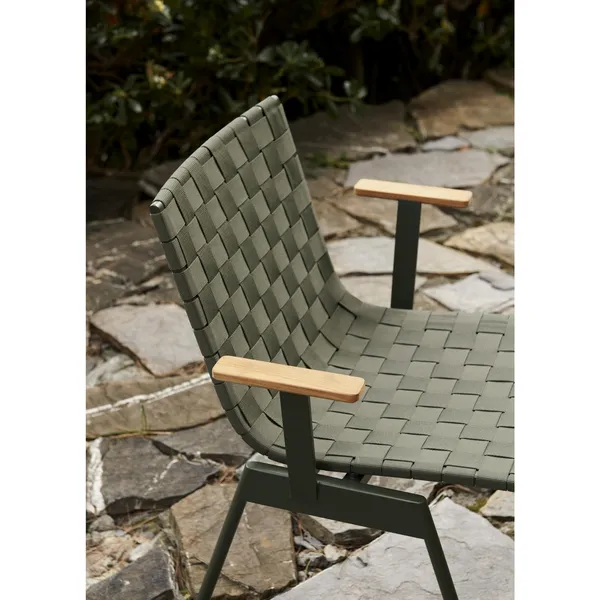 Ville AV34 Outdoor Chair With Armrests Bronze Green