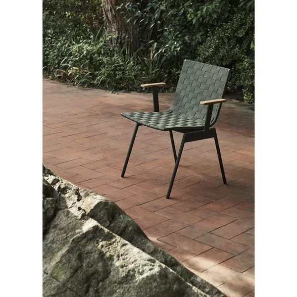Ville AV34 Outdoor Chair With Armrests Bronze Green