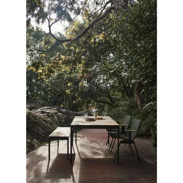 Ville AV34 Outdoor Chair With Armrests Bronze Green