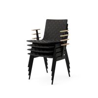 Ville AV34 Outdoor-Stuhl mit Armlehne, Warmes Schwarz