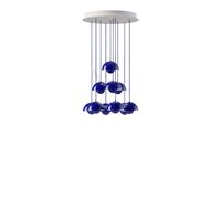 Flowerpot VP10 Chandelier 10 Pcs Ø53 Cobalt Blue