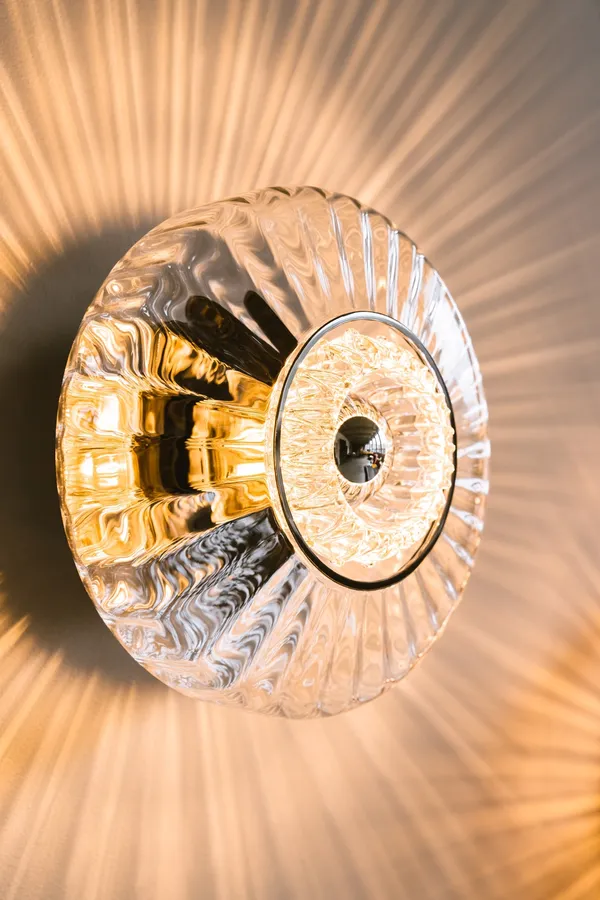 New Wave Optic Wandlampe Transparent
