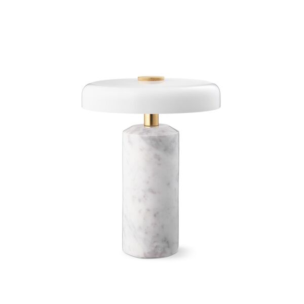 Trip Portable Lamp Carrara Marble/Glossy Opal