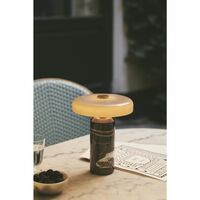 Trip Tragbare Lampe Carrara-Marmor/Glänzender Opal