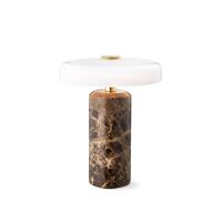 Trip Tragbare Lampe Dark Emperador Marmor/Glänzender Opal