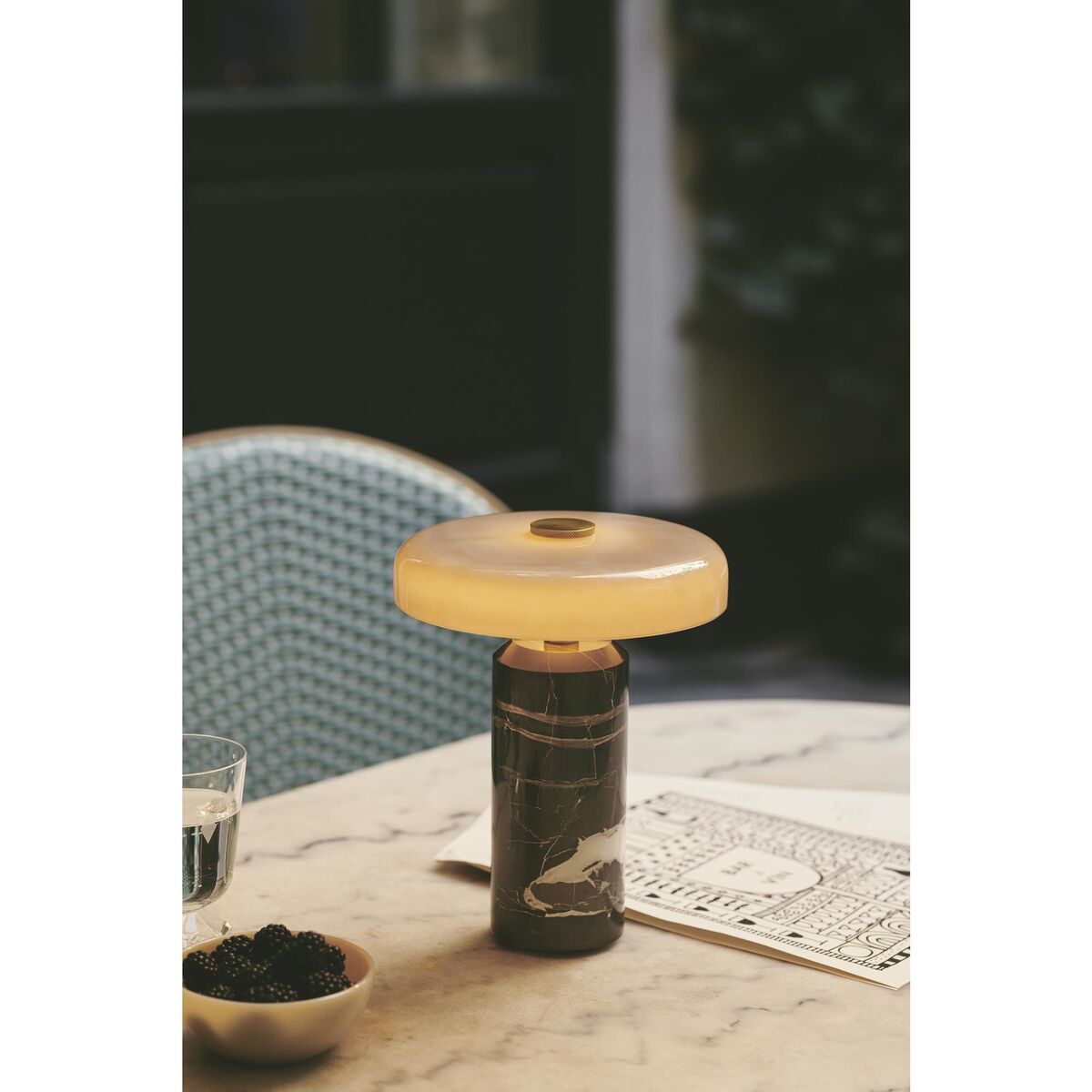 Trip Portable Lamp Dark Clay Marble/ Matt Opal