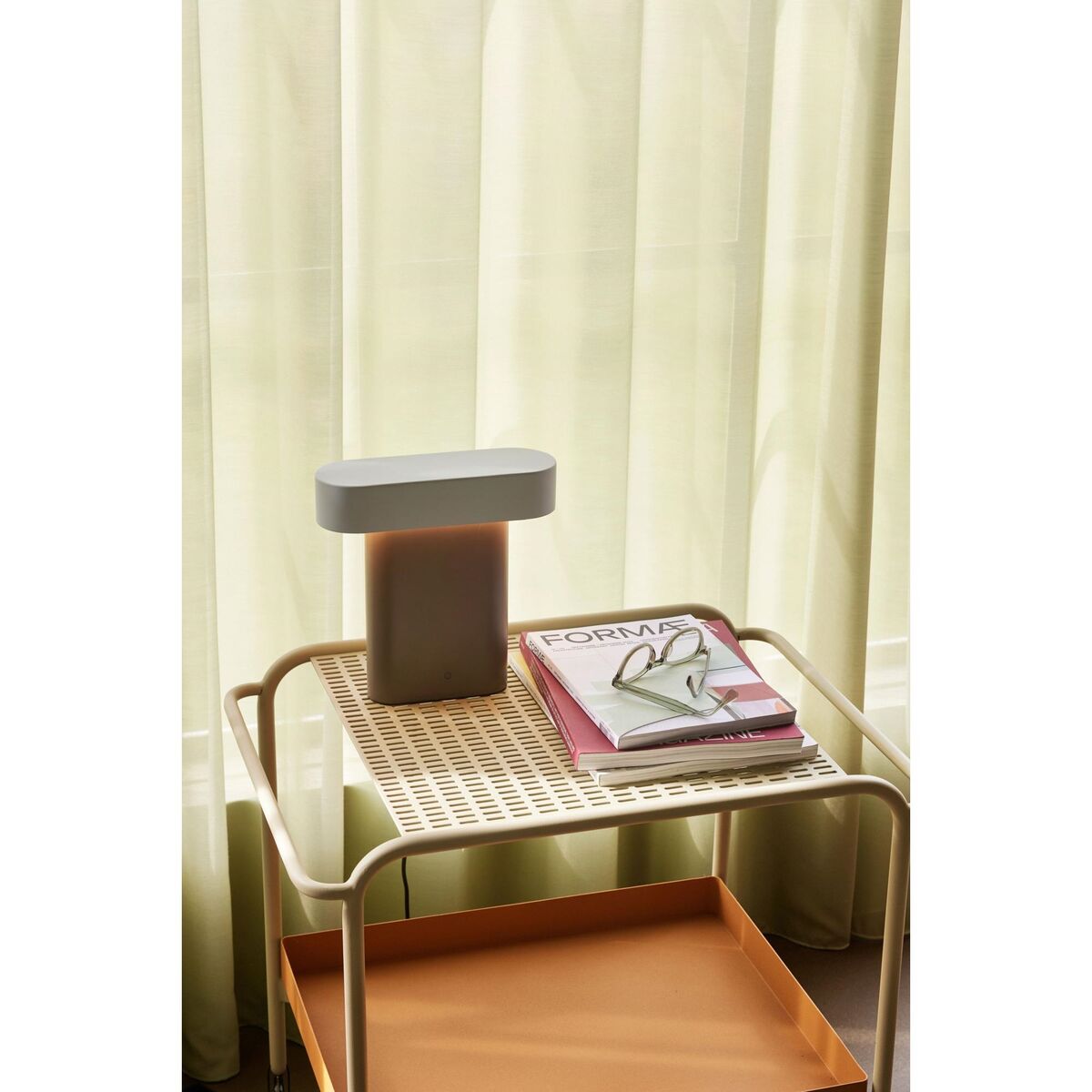 Sleek Table Lamp Brown/ Light Gray