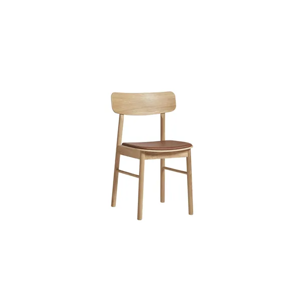 Woud Soma Eetkamerstoel Gestoffeerd Geolied Eiken/Cognac