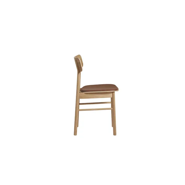 Woud Soma Eetkamerstoel Gestoffeerd Geolied Eiken/Cognac