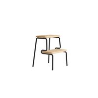 Slalom Step Stool White Pigmented Lacquered Oak/ Black