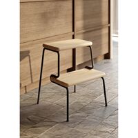 Slalom Step Stool White Pigmented Lacquered Oak/ Black