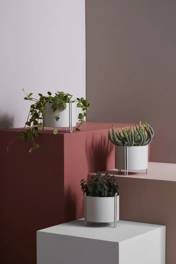 Pedestal Plant Pot Small Taupe