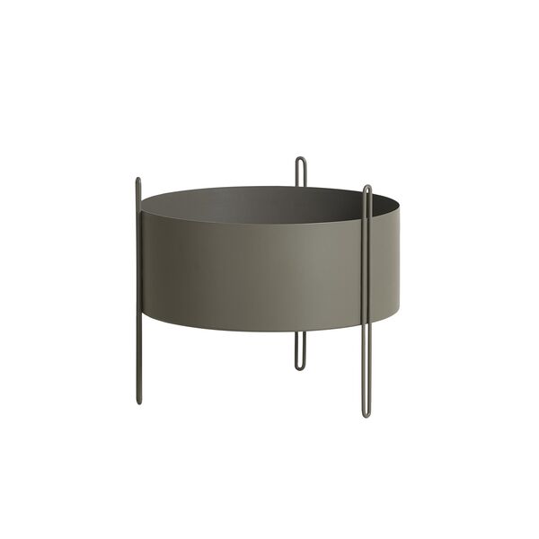 Sockel-Blumentopf, Mittelgroß, Taupe