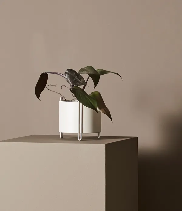 Pedestal Potted Plant Small Black
