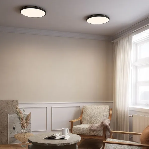 Plafon 45 Lampa Sufitowa Czarna/Mosiądz