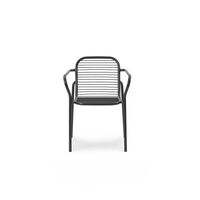 Vig Outdoor Chair with Armrests Black