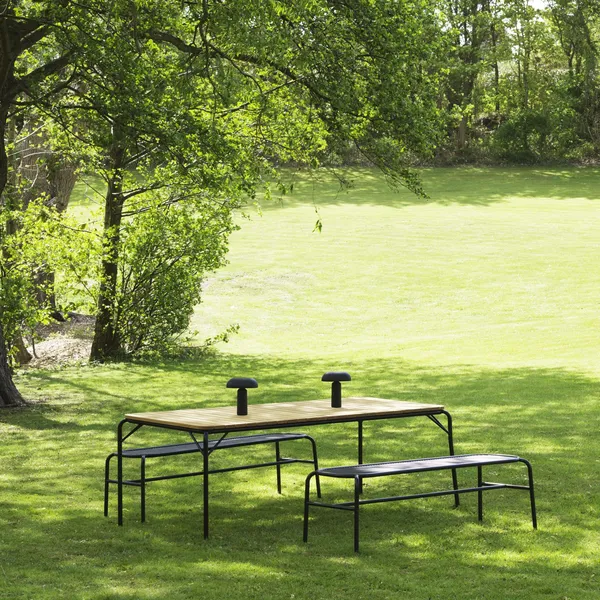Vig Esstisch 90 x 200 cm Schwarz/Robinie