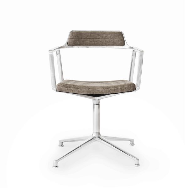 452 Swivel Swivel Chair Dark Sand/ Aluminum