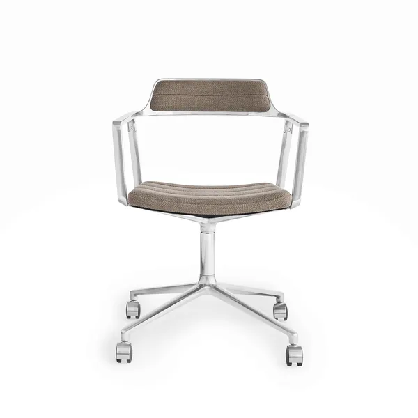 452 Swivel Drehstuhl mit Rollen Dark Sand/ Aluminium