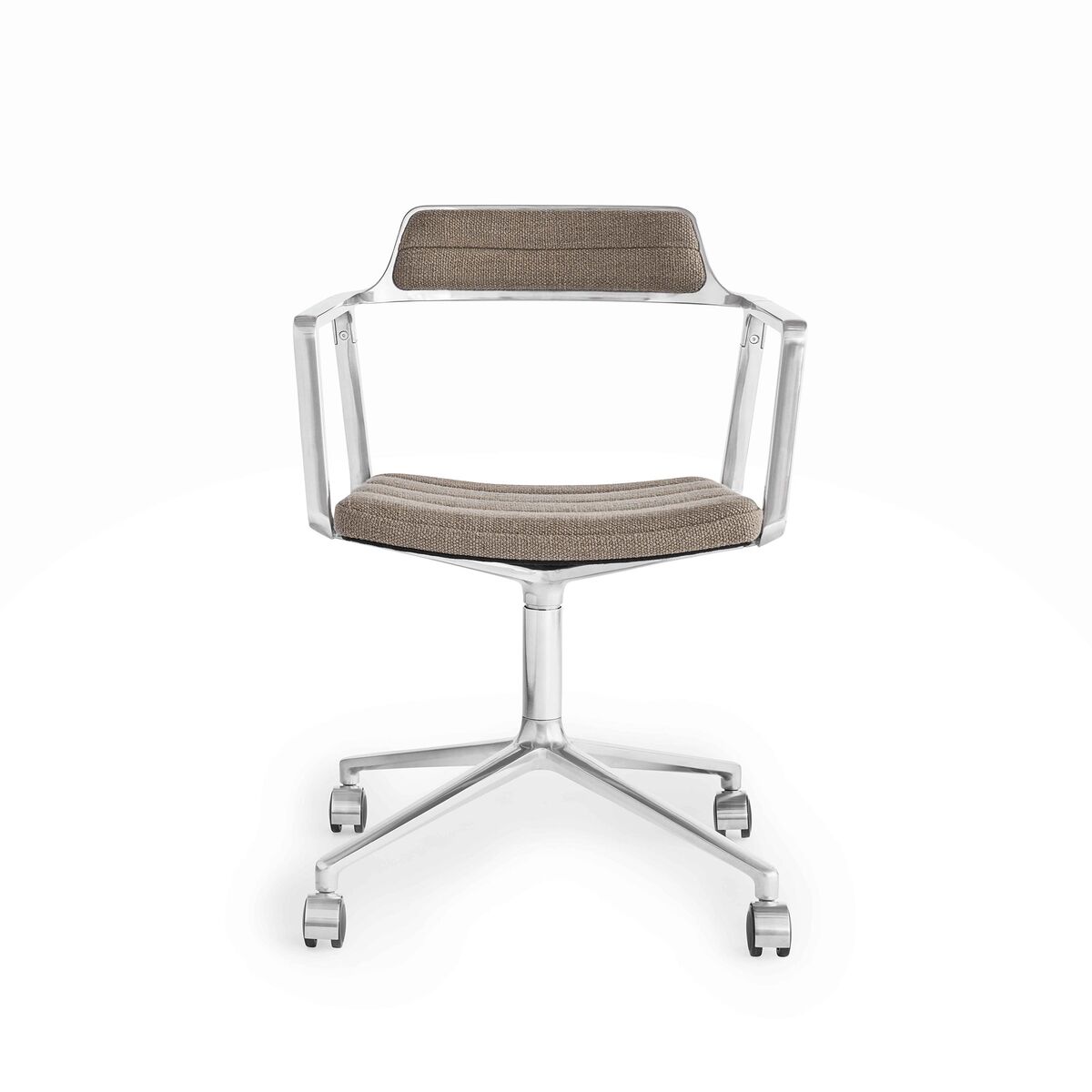 452 Swivel Swivel Chair With Wheels Dark Sand/ Aluminum