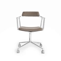 452 Swivel Swivel Chair With Wheels Dark Sand/ Aluminum