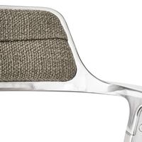 452 Swivel Swivel Chair With Wheels Dark Sand/ Aluminum