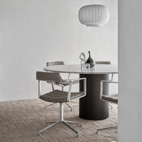 452 Swivel Drehstuhl mit Rollen Dark Sand/ Aluminium