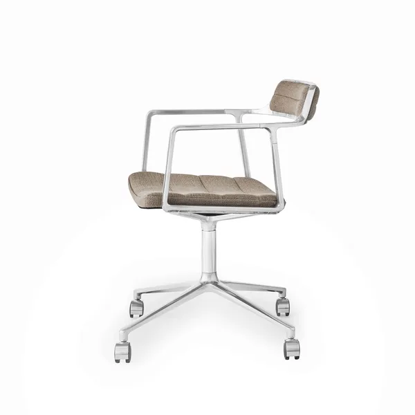 452 Swivel Drehstuhl mit Rollen Dark Sand/ Aluminium