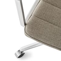 452 Swivel Swivel Chair With Wheels Dark Sand/ Aluminum