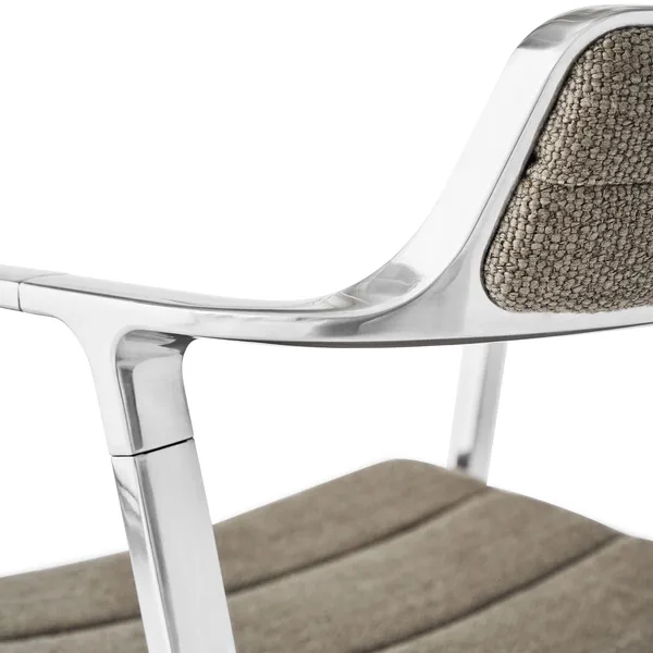 452 Swivel Drehstuhl mit Rollen Dark Sand/ Aluminium
