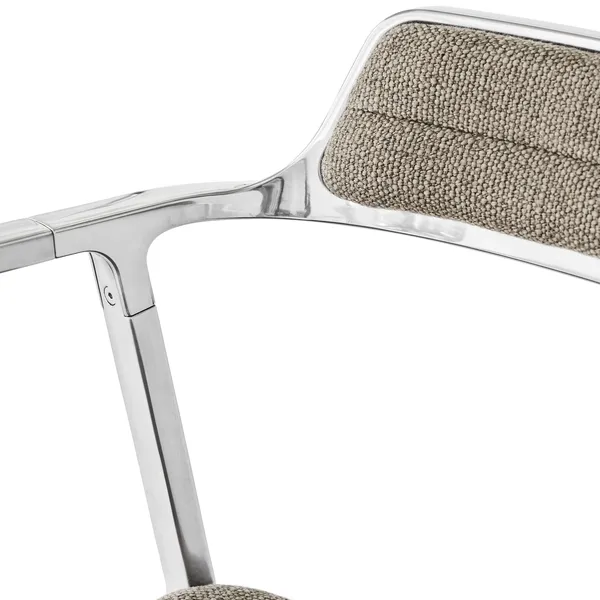 452 Swivel Drehstuhl mit Rollen Dark Sand/ Aluminium