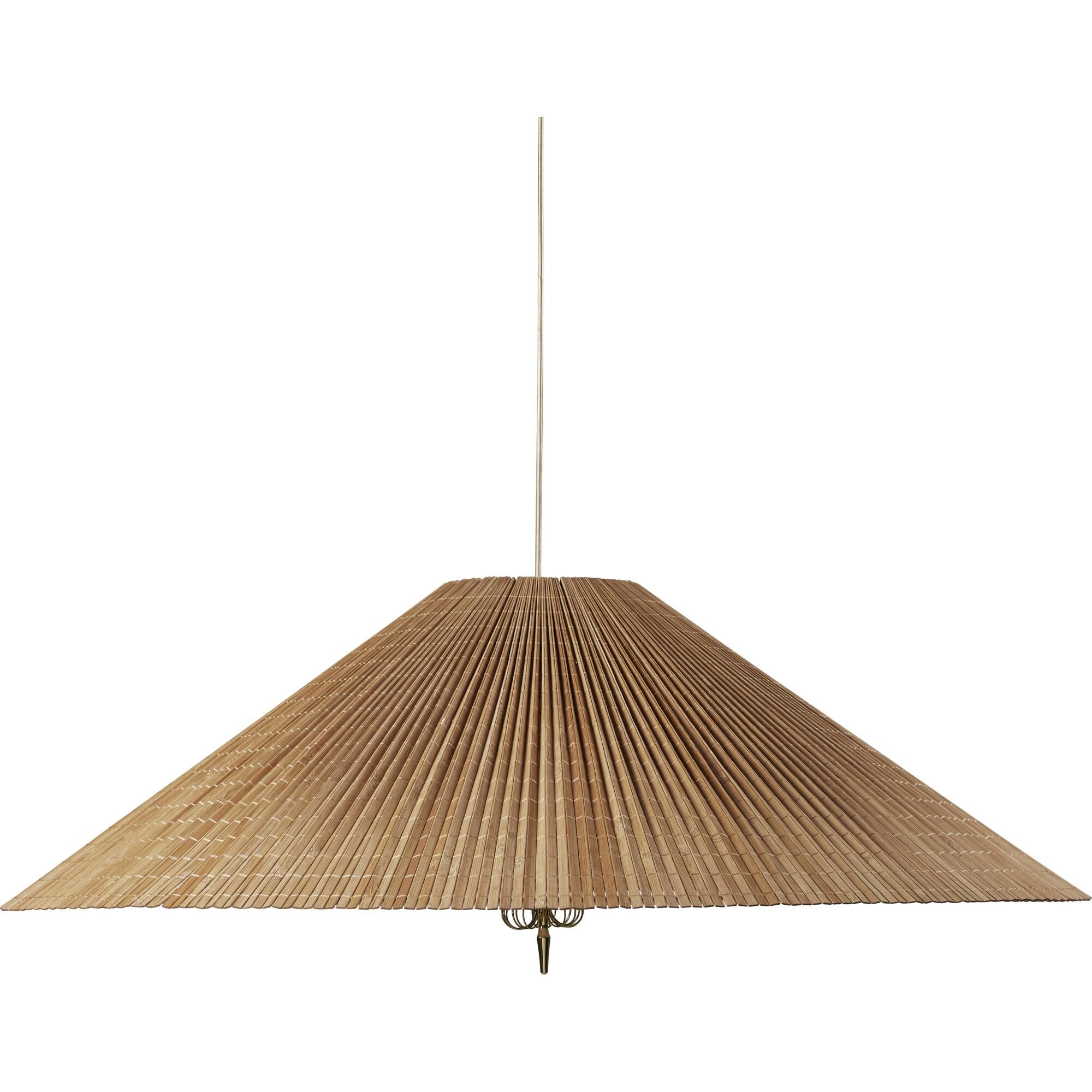 Suspension Tynell Collection 1972 , Grand , Laiton et Bambou