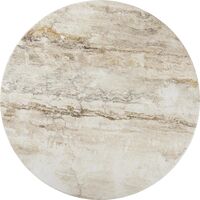 IOI Couchtisch Ø100 Chrom/ Beige