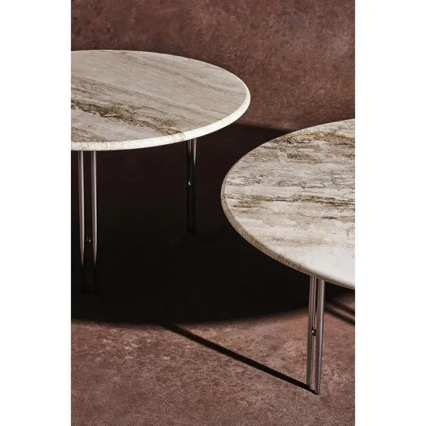 IOI Sofabord Ø100 Krom/Beige