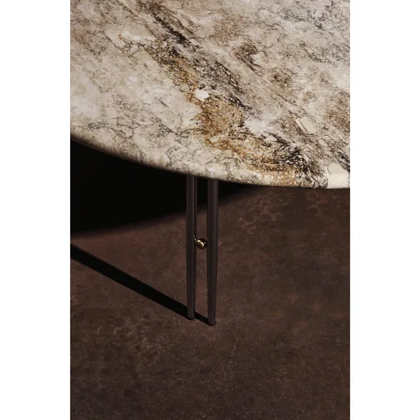 IOI Sofabord Ø100 Krom/Beige