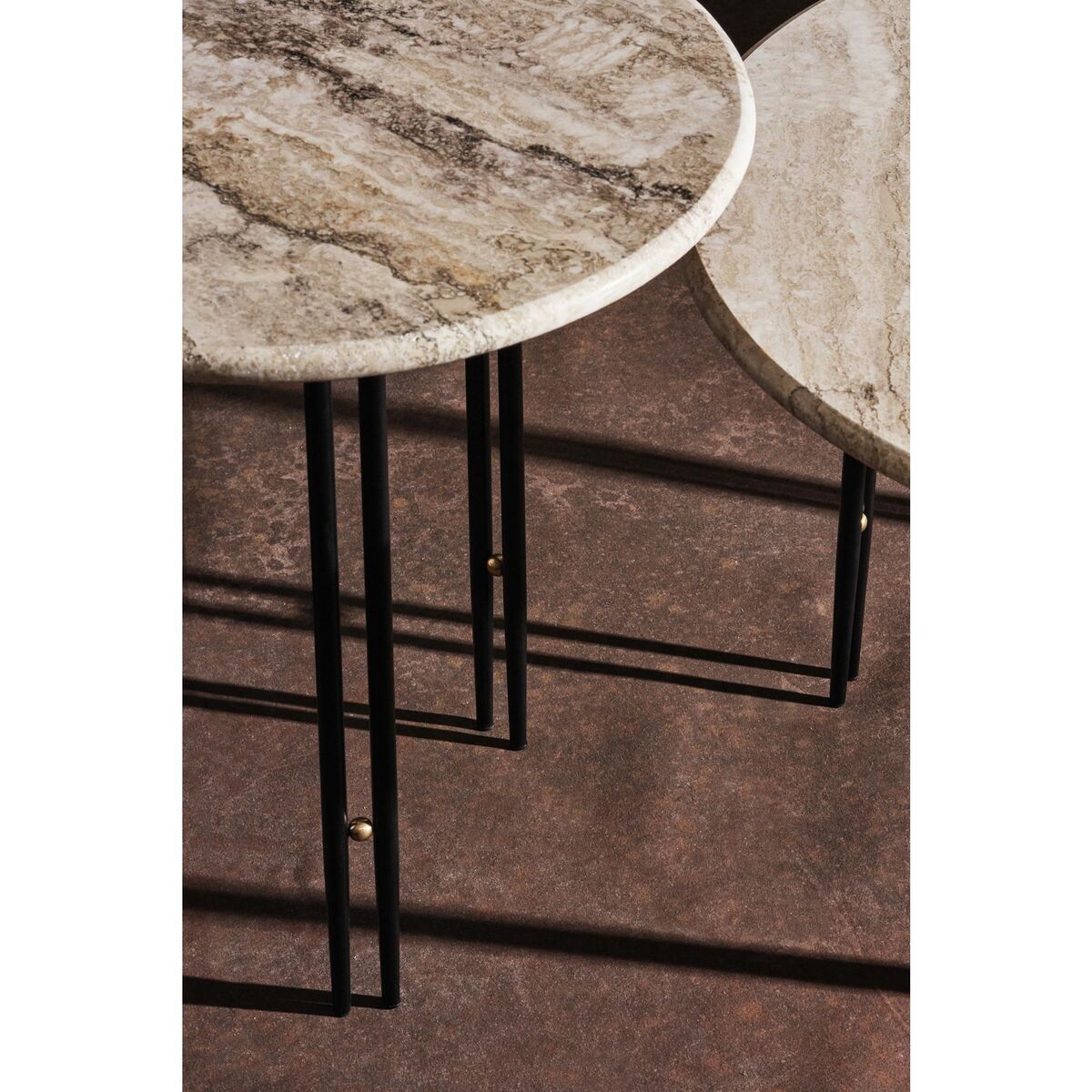 IOI Tavolino Ø50 Nero/ Beige