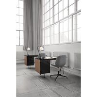 Bat Kontorstol Polstret Mat Sort/Belsuede Special 133