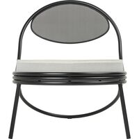 Sedia da Esterno Copacabana Nero/Leslie Stripe 020