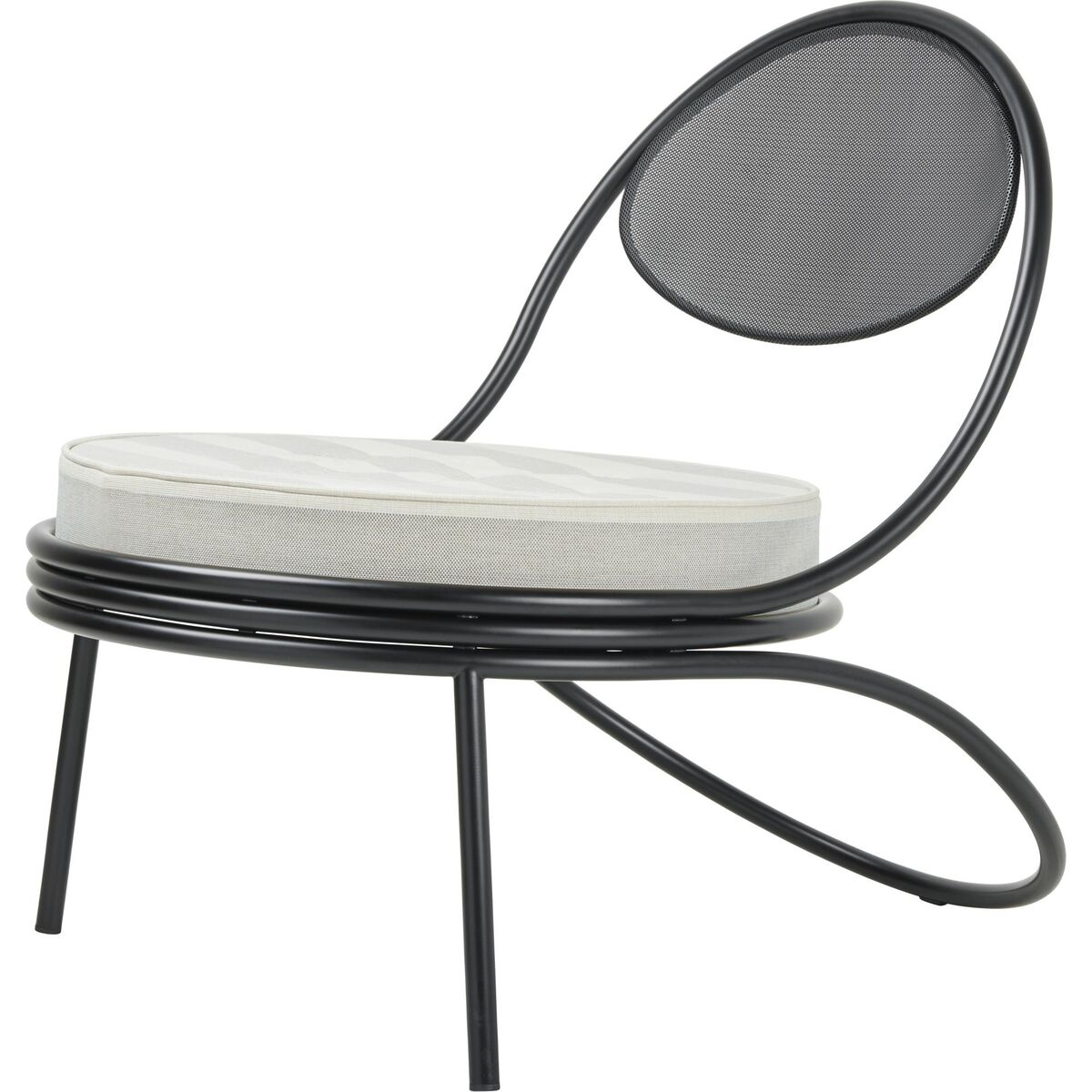 Sedia da Esterno Copacabana Nero/Leslie Stripe 020