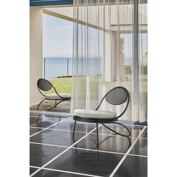 Copacabana Outdoor Schwarz Matt/Leslie Stripe 020