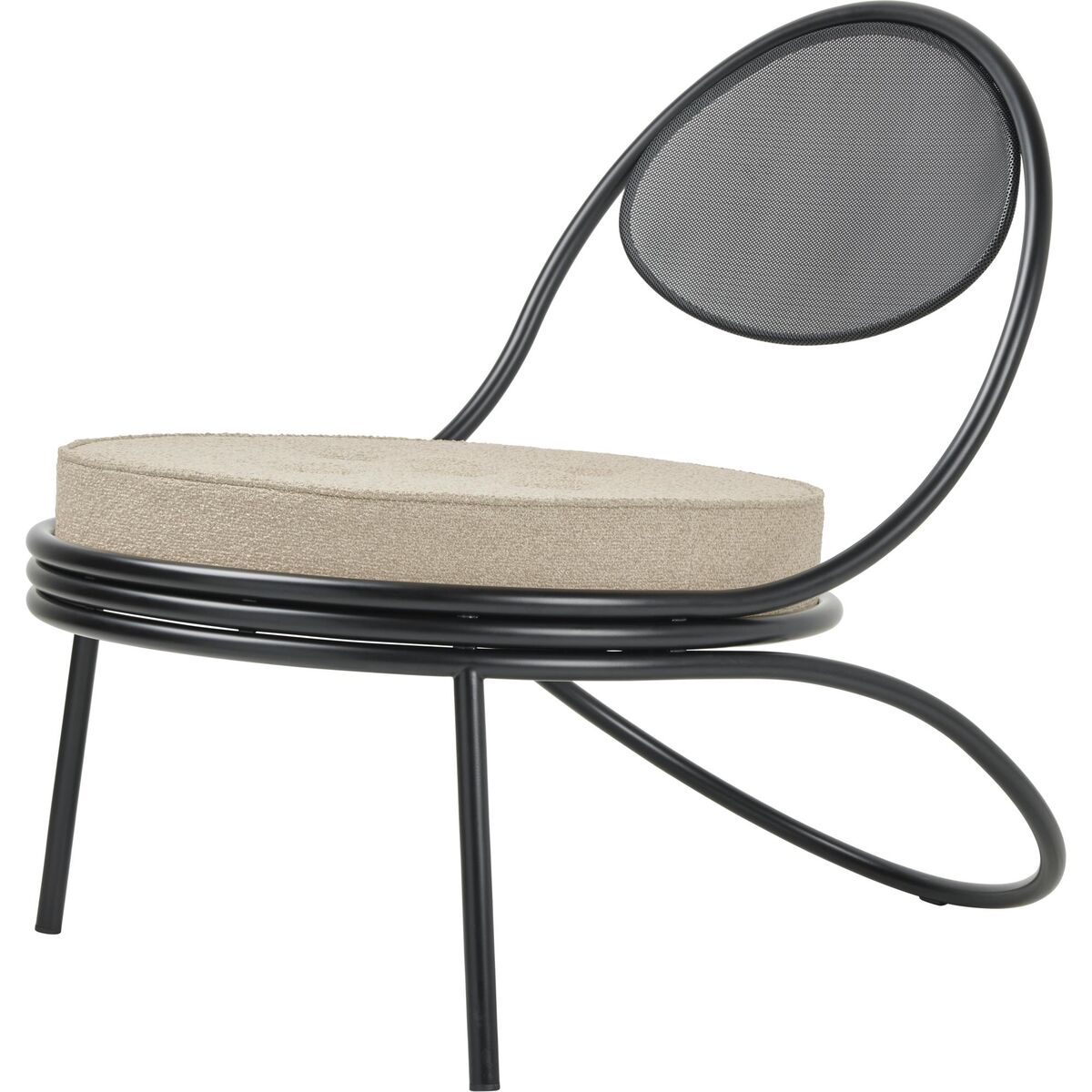 Sedia da Esterno Copacabana Opaco Nero/ Lorkey 41