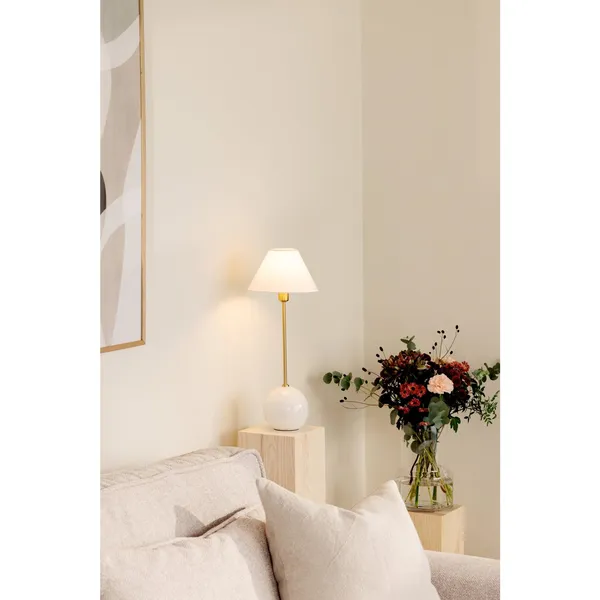 Iris 20 Table Lamp White
